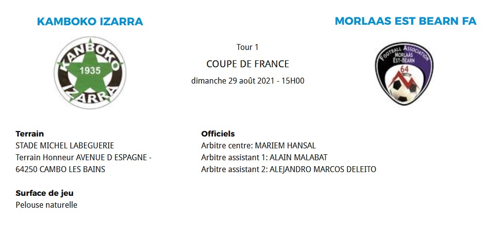 COUPE DE FRANCE Tour 1